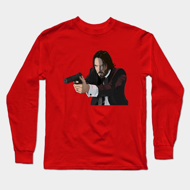 John Wick is back!! Long Sleeve T-Shirt by Deadpoolinc